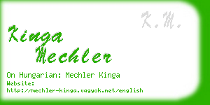 kinga mechler business card